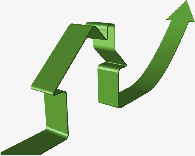 650x522 Green Creative House Up Arrow, Arrow, Rise, Green Png Image