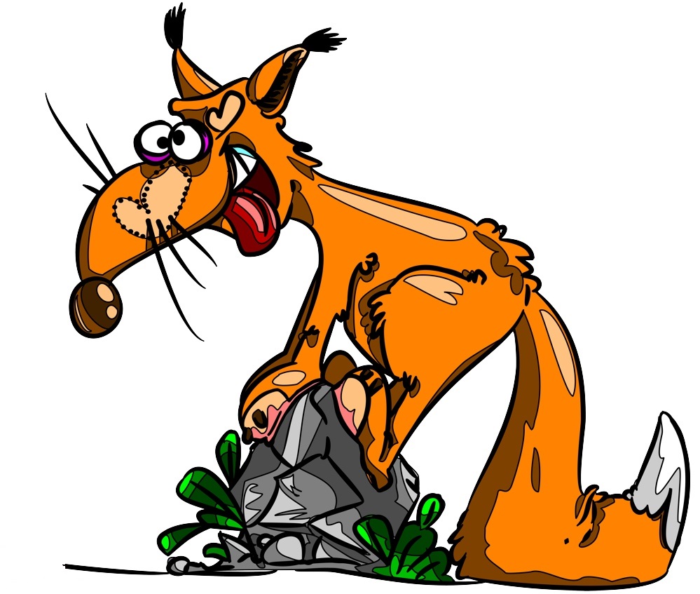 999x847 Fox Clip Art Image Black