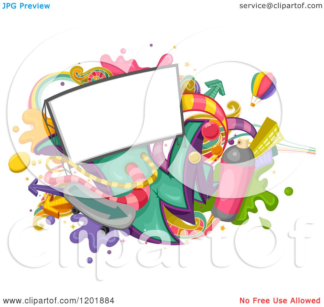 1080x1024 Clipart Of A Billboard Sign And Urban Items