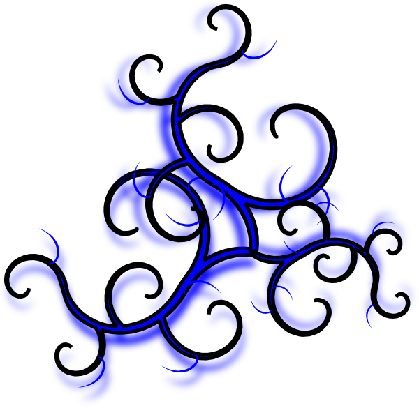 600x585 Swirls Blue Clip Art
