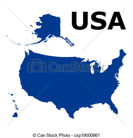 450x470 United States Of America Map Clip Art Vector