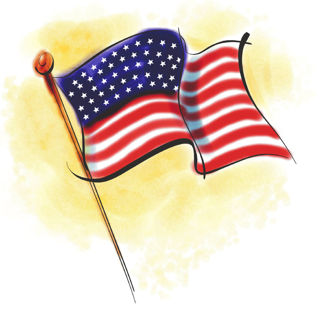 1050x1050 Day Free Clip Art American Flags, United