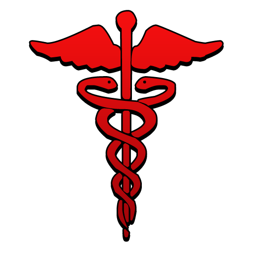 512x512 Caduceus Symbol Red Clipart Image