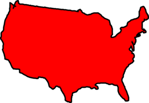 300x207 Red Map Usa Clip Art