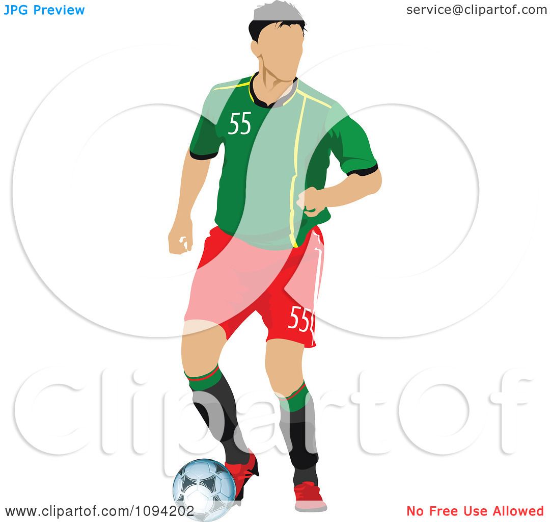 1080x1024 Clipart Faceless Soccer Player Athlete 10
