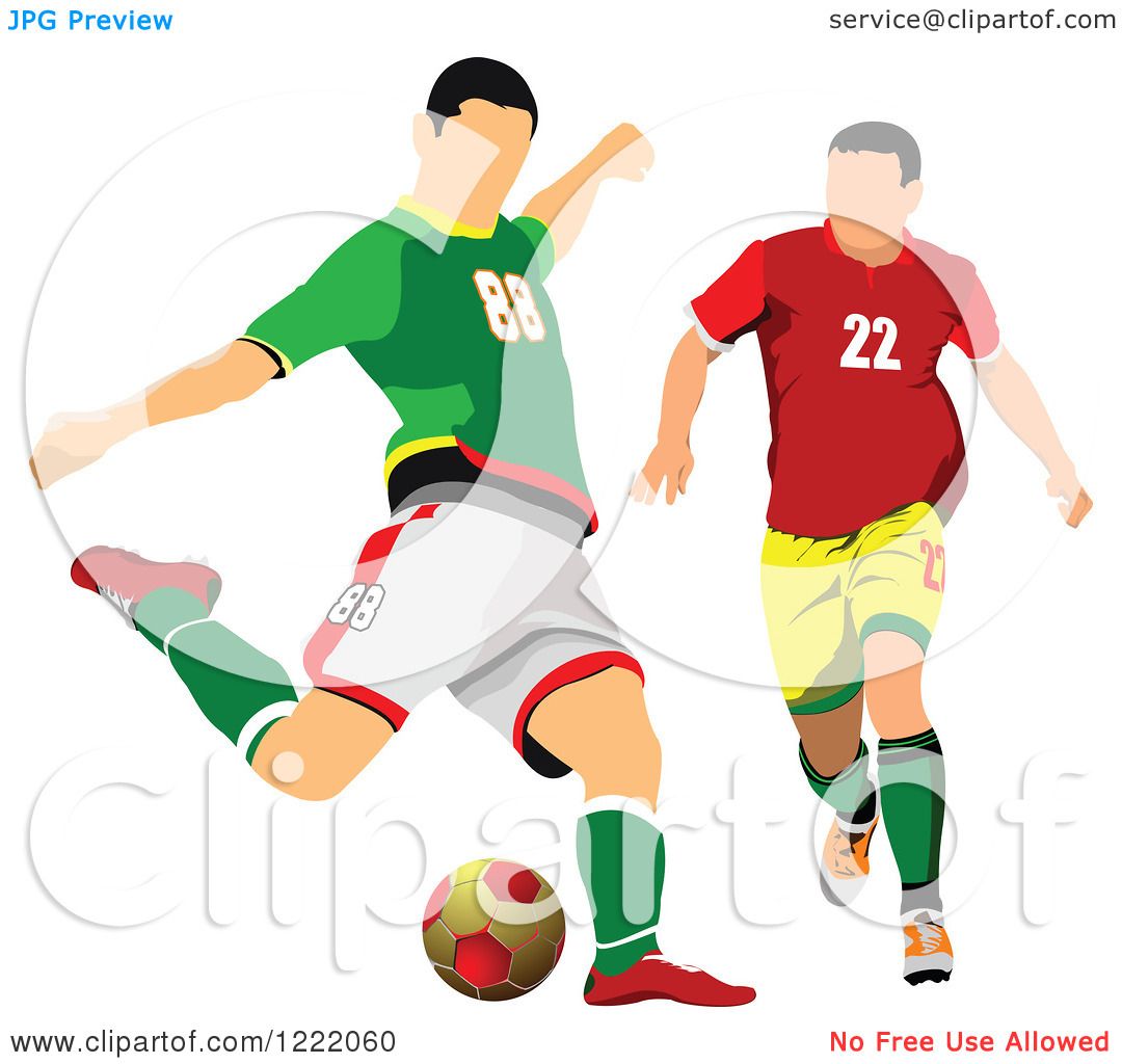 1080x1024 Clipart Of Male Soccer Players