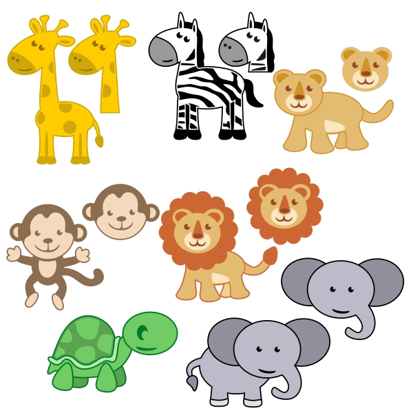 600x600 Clip Art Noah S Ark Animals Flood Clipart Pencil And In Color