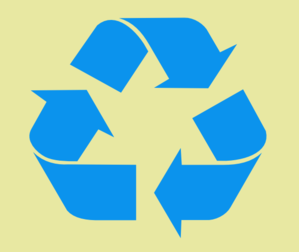 299x252 Recycle Symbol Blue On Tan Png, Svg Clip Art For Web