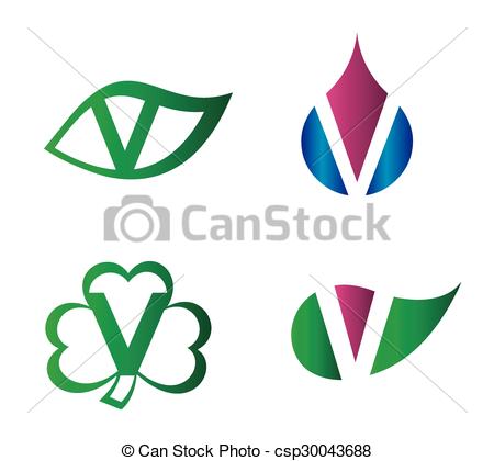 450x420 Letter V Logo Vector Alphabet Design Element Template Vector