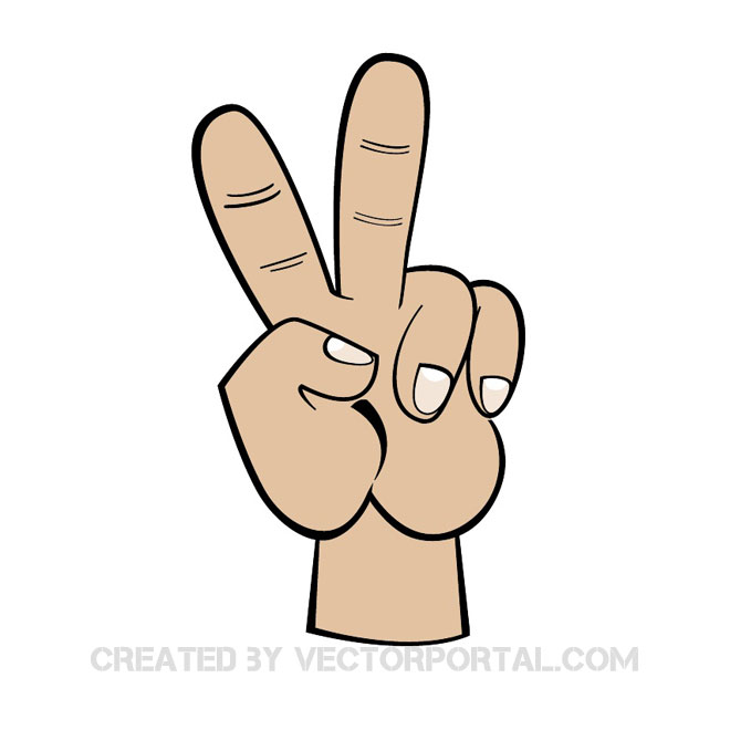 660x660 V Sign Clipart Vector
