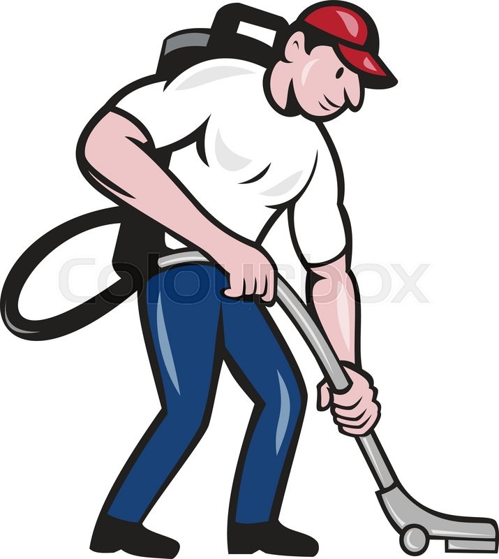715x800 Illustration Of A Male Commercial Cleaner Janitor Worker