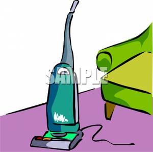 300x297 Clip Art Image A Vacuum Cleaner Next To A Green Chair