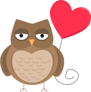 300x304 Image Of Valentine Owl Clipart