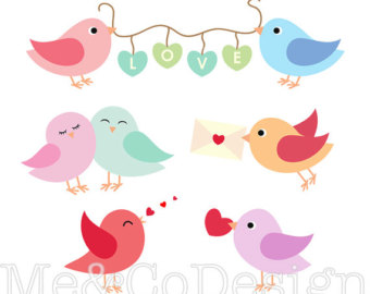 340x270 Lovey Dovey Clipart, Fun Cute Clipart, Romantic, Instant Download