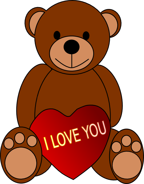 468x596 Love Teddy Bear Clip Art