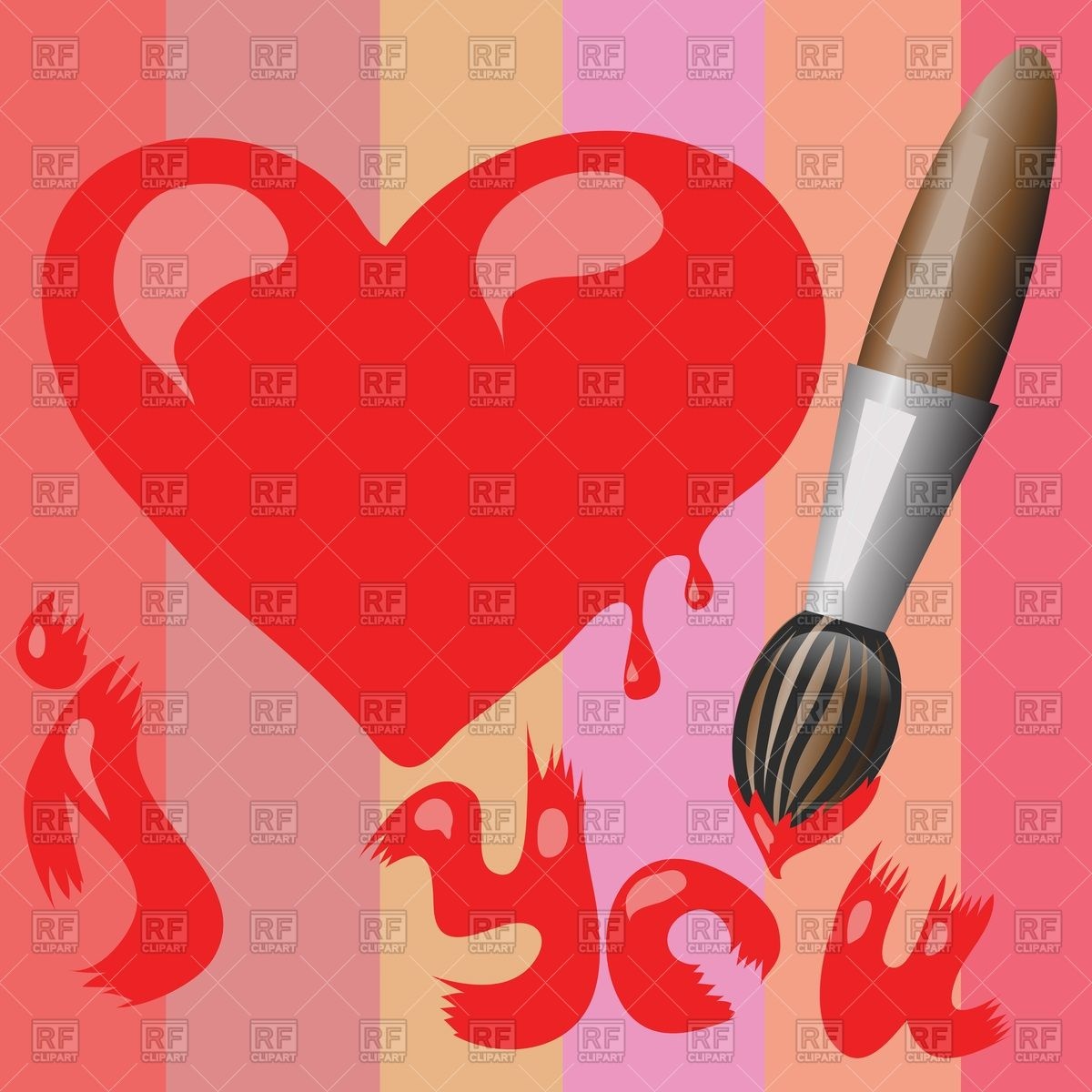 1200x1200 Paintbrush And Paint Valentine