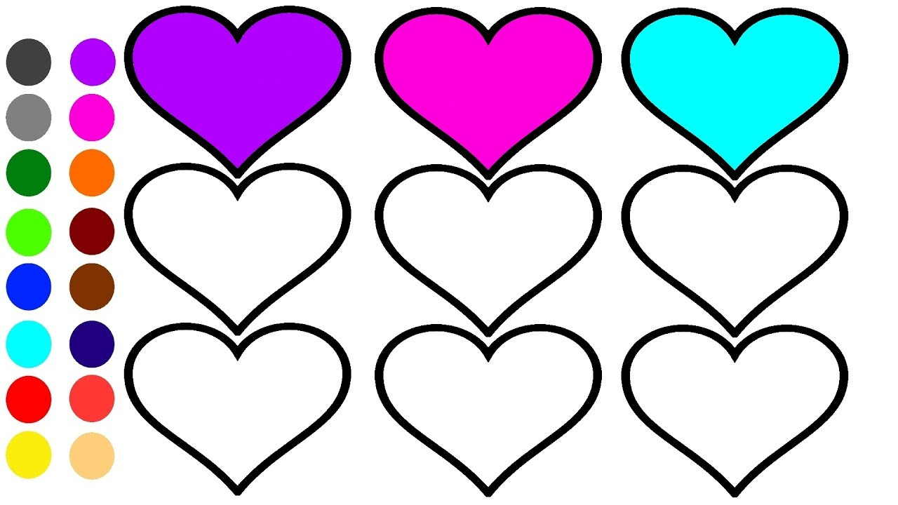 1280x720 Highest Printable Hearts For Valentines Day Valentine Coloring