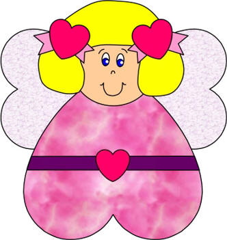332x351 Dltk Valentine Crafts Coloring In Sweet Heart Angel Paper Craft