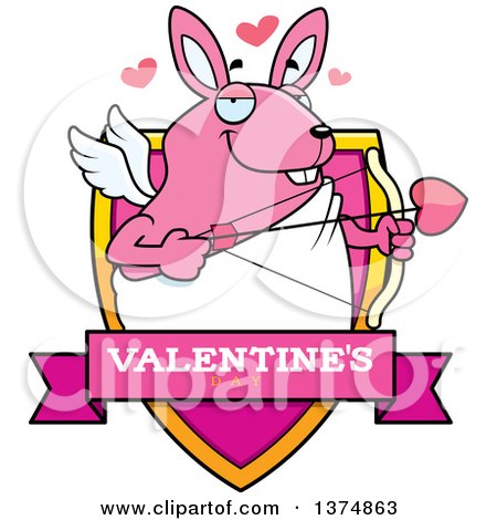450x470 Cartoon Clipart Of A Black And White Valentines Day Cupid