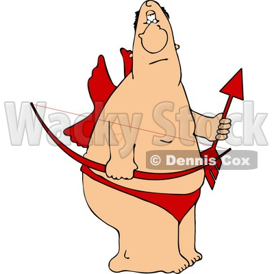 400x400 Valentine Cupid Man With Wings, Bow, An Arrow Clipart Djart