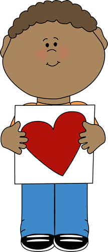 215x500 Kid Holding Heart Clipart