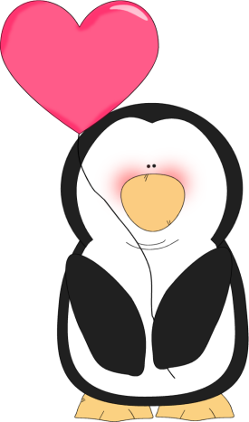 275x467 Penguin Valentine Heart Clip Art