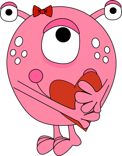394x500 Valentine Clipart Monster