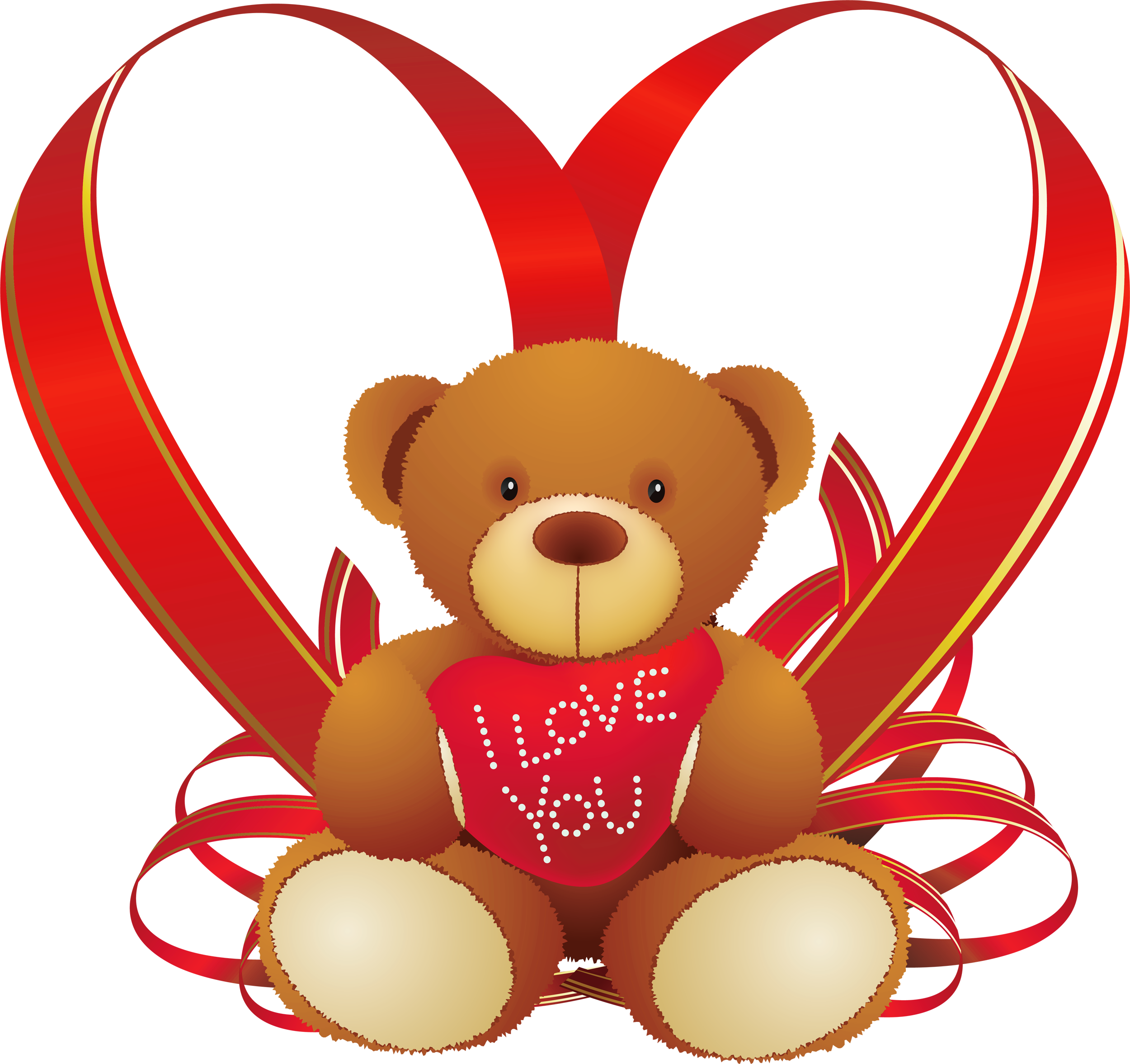 2500x2353 Red Heart With Teddy Bear Png Clipart Imagens Em Png