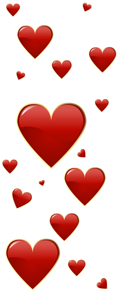 241x600 Valentine's Day Red Hearts Clip Art Clip Art