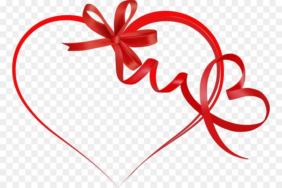900x600 Heart Valentines Day Ribbon Clip Art