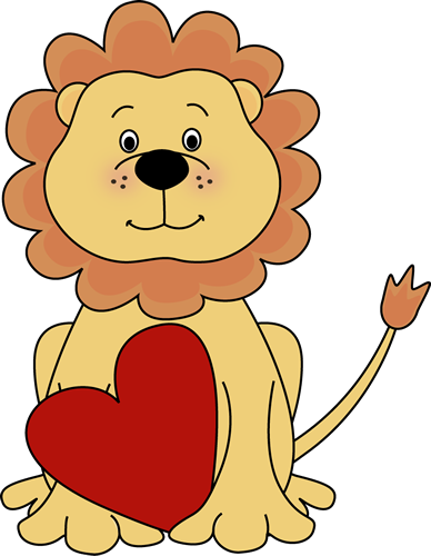 388x500 Valentine's Day Lion Clip Art