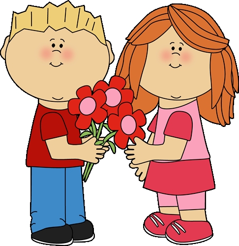 486x500 Giving Flowers Clipart Kids With Valentines Day Flowers Clip Art