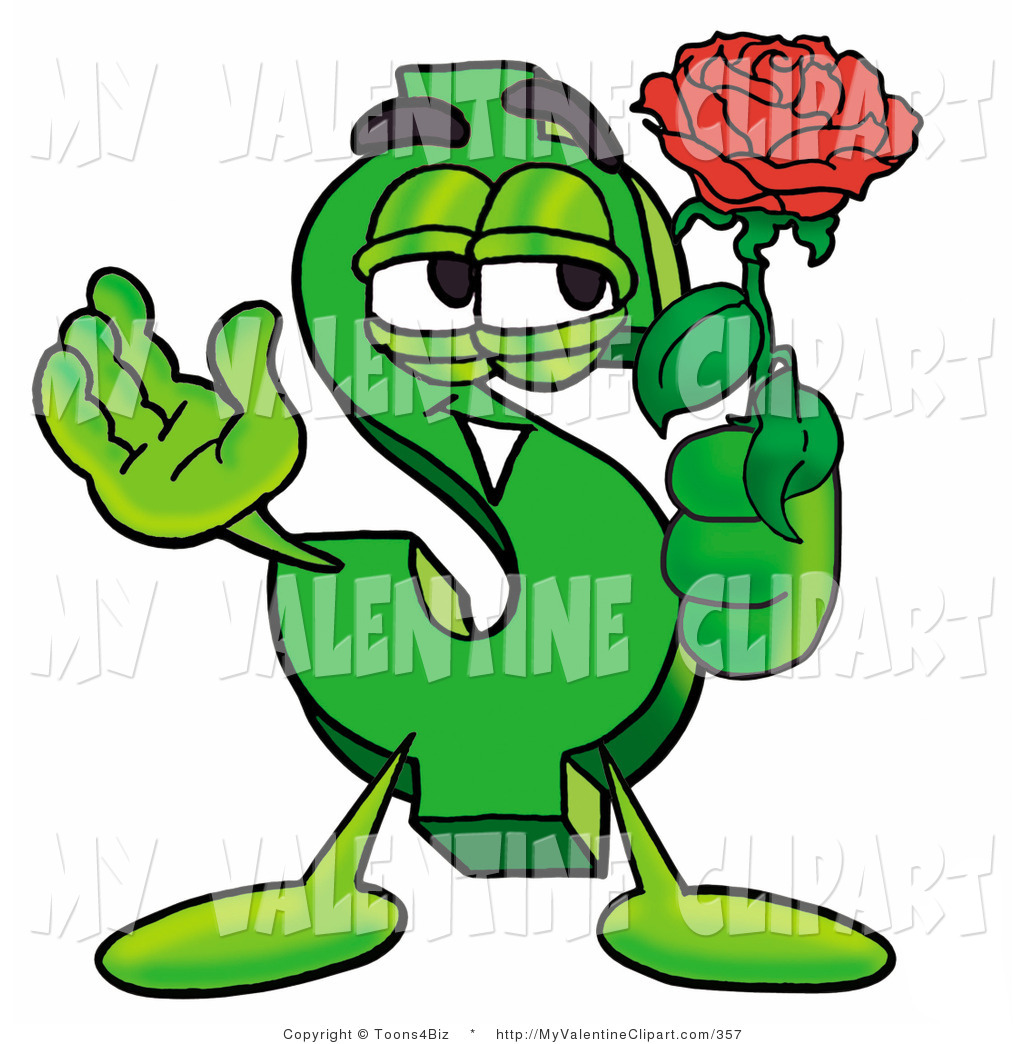 1024x1044 Valentine's Clipart Of A Cute Dollar Sign Mascot Cartoon Character