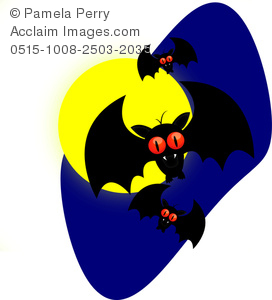 272x300 Clip Art Image Of A Cartoon Vampire Bats For Halloween