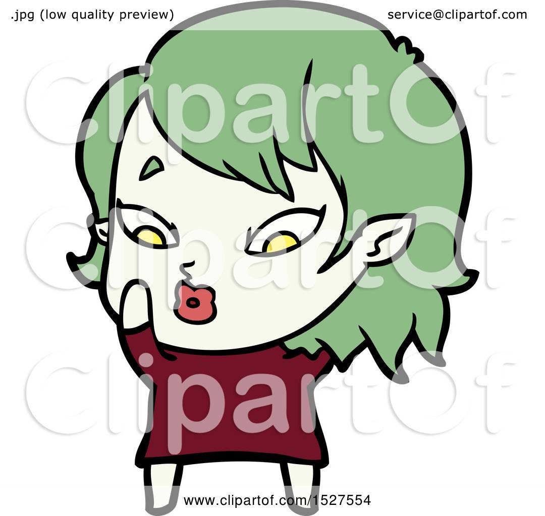 1080x1024 Cute Cartoon Vampire Girl By Lineartestpilot