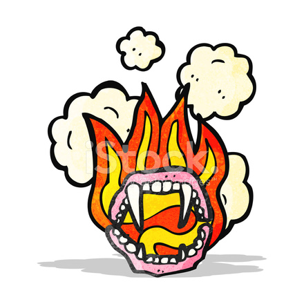 440x440 Scary Vampire Teeth Cartoon Stock Vector