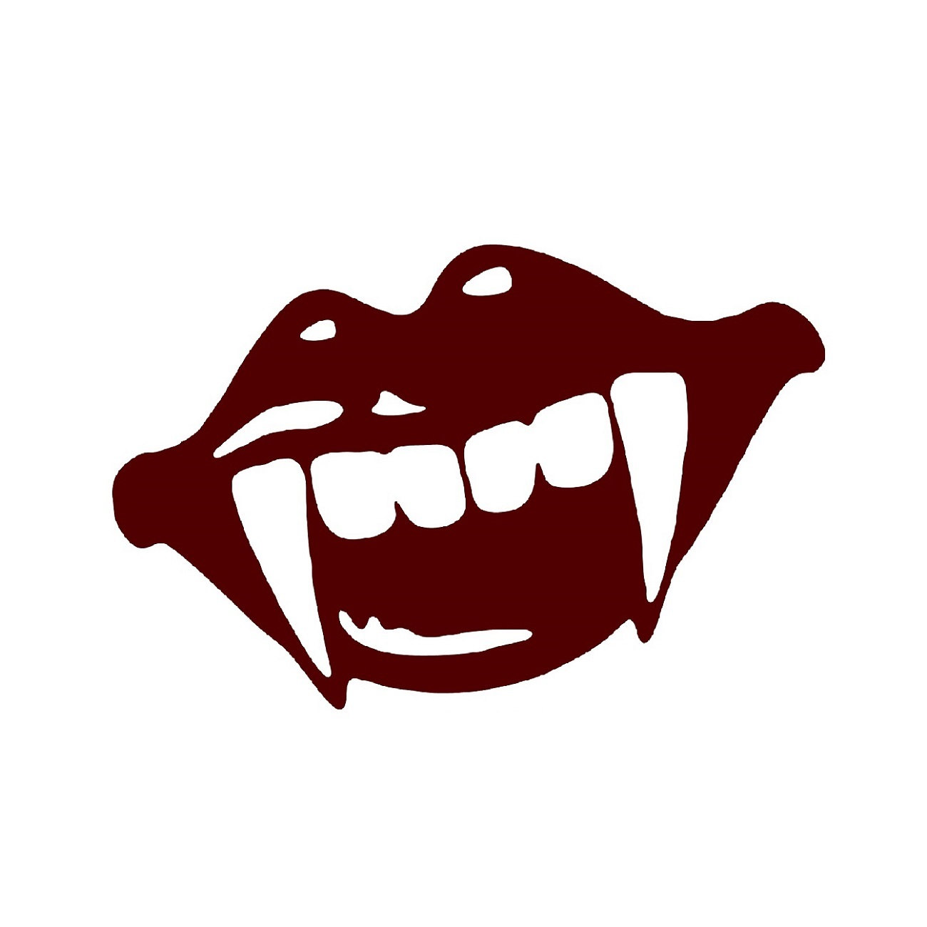 1300x1300 Vampire Teeth Decal Sticker Wall Art Car Graphics Room Decor