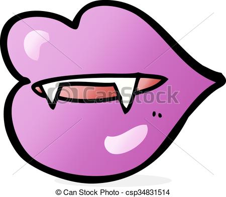450x392 Cartoon Vampire Fangs Vector Clip Art