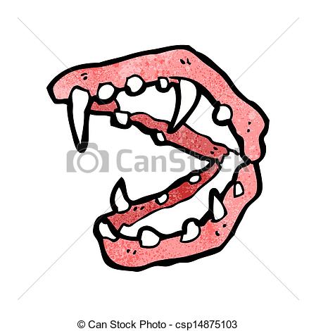 449x470 Cartoon Vampire Fangs Vector Clipart