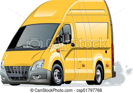 450x316 Vector Cartoon Van. Cartoon Van Isolated On White Clip Art