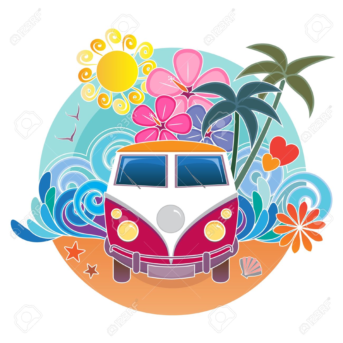 1300x1300 Clip Art Camper Van