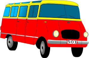 300x195 Van Microbus Clip Art