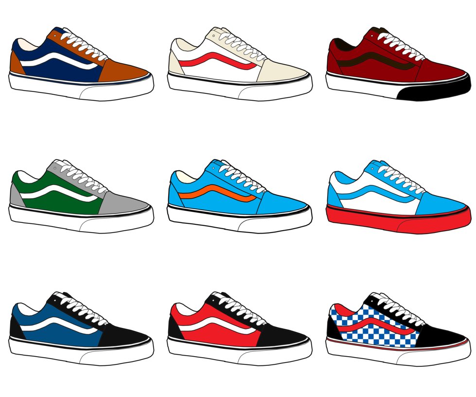 979x816 Old Skool Vans Clipart