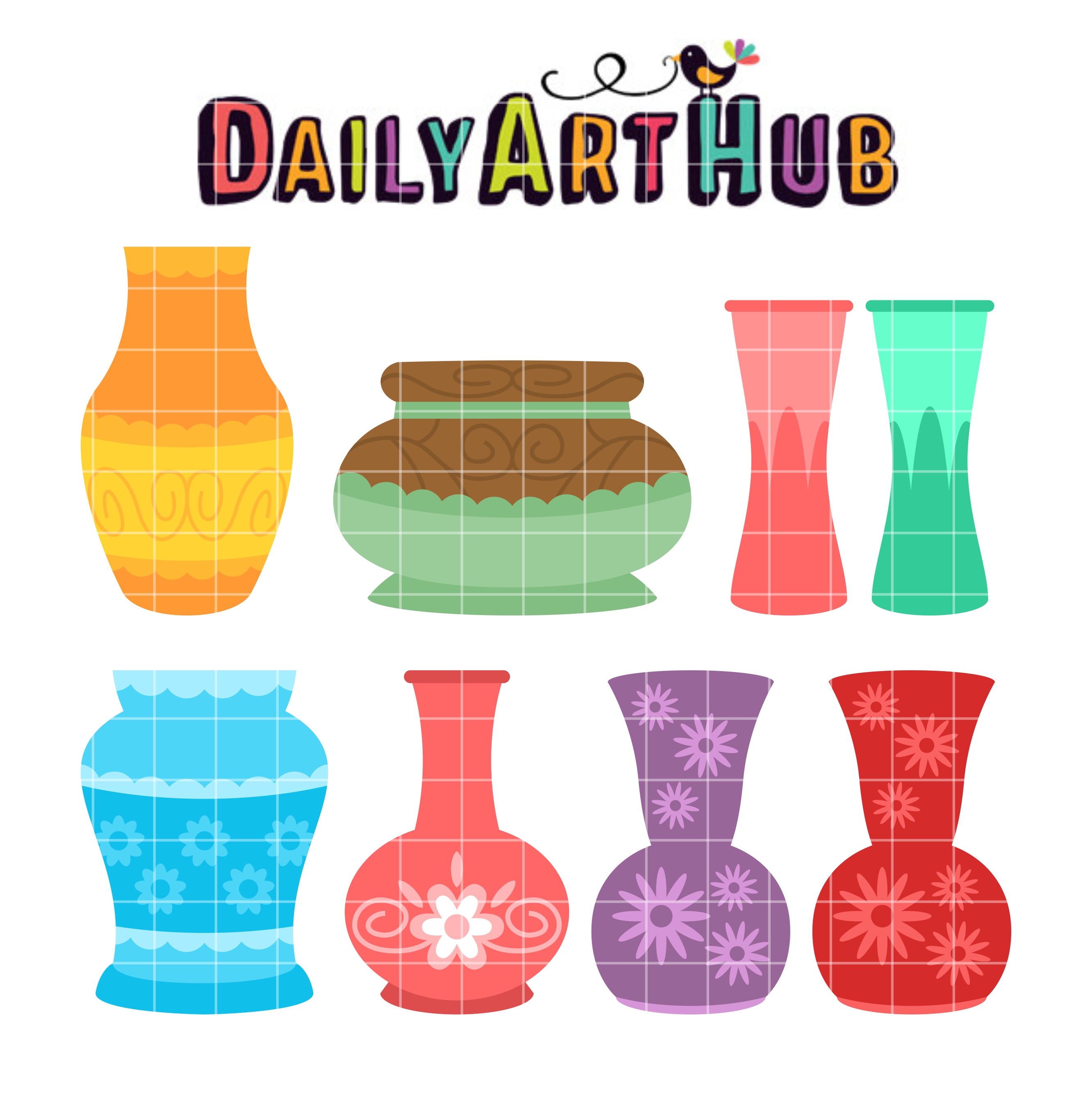 2664x2670 Empty Flower Vases Clip Art Set Daily Art Hub Free Clip Art