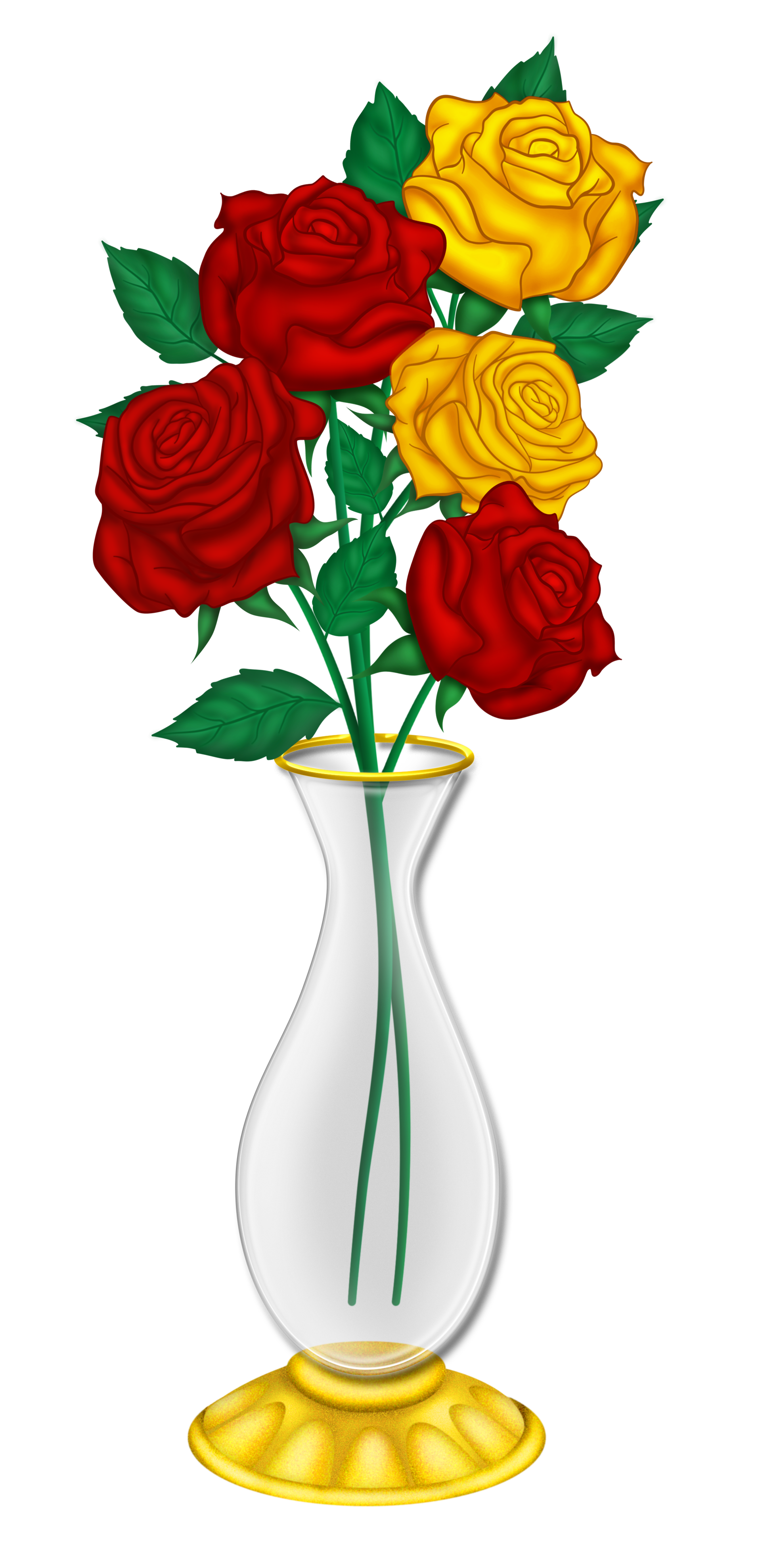 1912x3952 Beautiful Vase With Red And Yellow Roses Png Pictureu200b Gallery