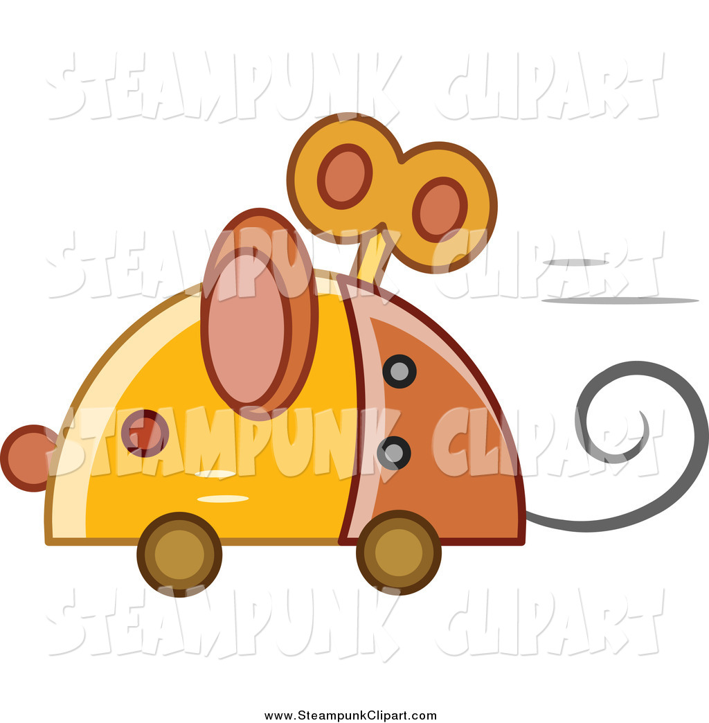 1024x1044 Vector Clip Art Of A Steampunk Robotic Mouse Speeding By By Bnp