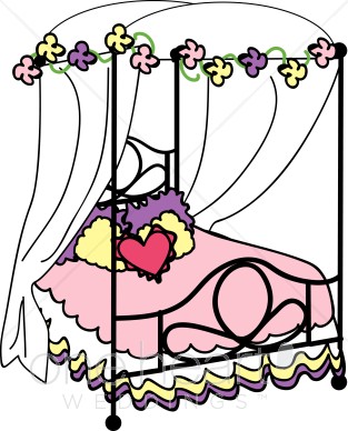 313x388 Nuptial Bed Clipart Honeymoon Clipart
