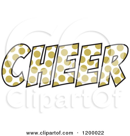 450x470 Clipart Of A Vegas Gold Polka Dot Cheer
