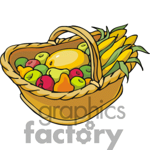 300x300 Vegetable Basket Cartoon Clipart
