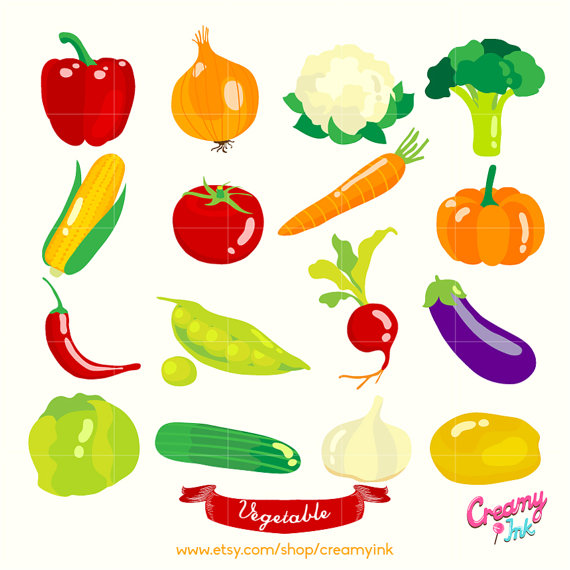 570x570 Vegetables Digital Vector Clip Art Vegetable Digital Clipart